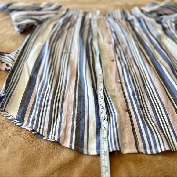 NWT Seven Sisters Striped Off-The-Shoulder Top - Picture 7 of 13